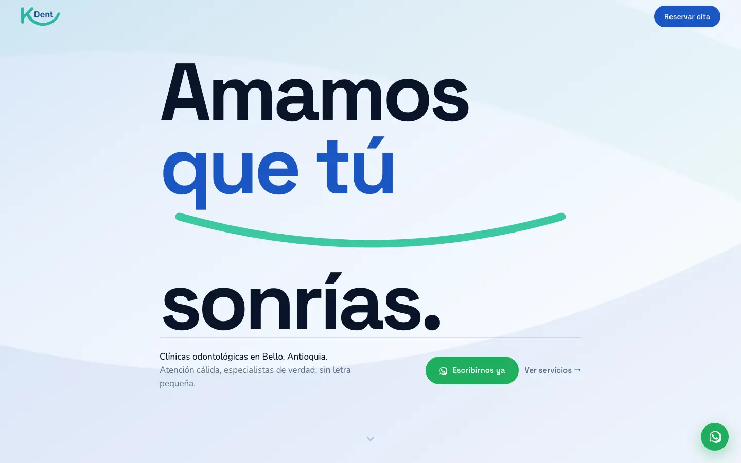 Vista previa del sitio web de KDent